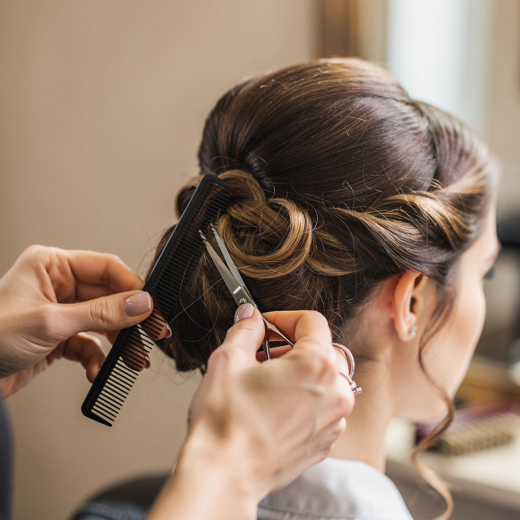 Studio One Hair Design WeddingWire award-winning team creating elegant bridal hairstyles in Santa Barbara